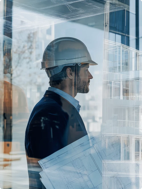Arquiteto fazendo construção corporativas